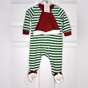 NWT - Carter's Just One You baby Christmas Santa Claus sleeper w/ hat -Size 3m